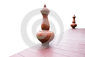 Ancient jar On a beautiful white background, suitable for design