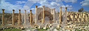 Ancient Jerash. Ruins of the Greco-Roman city of Gera at Jordan.