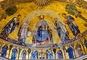 Ancient Jesus Mosaic Papal Basilica Paul Beyond Walls Rome Italy