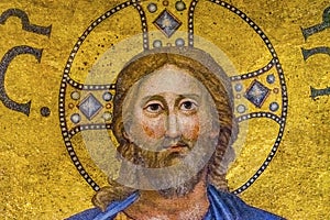 Ancient Jesus Mosaic Papal Basilica Paul Beyond Walls Rome Italy