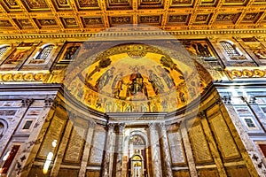 Ancient Jesus Mosaic Papal Basilica Paul Beyond Walls Rome Italy photo