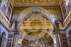 Ancient Jesus Mosaics Papal Basilica Paul Beyond Walls Rome Italy