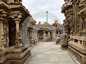 Ancient kailasanathar temple in Kancheepuram, Tamil Nadu