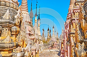 The ancient Kakku Pagodas, Myanmar