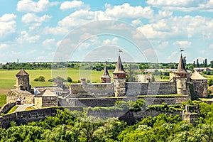 The ancient Kamyanets-Podilsky castle located in the historical city of Kamyanets-Podilsky, Ukraine.