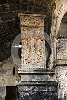 Ancient Khachkar in the Haghpat monastery