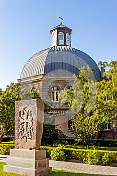 Ancient khachkar on the territory of Etchmiadzin