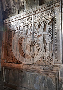 Ancient Khachkars in Haghpat Monastery