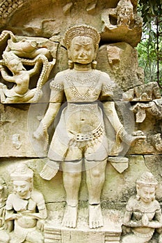 Ancient Khmer Hindu God Sculpture