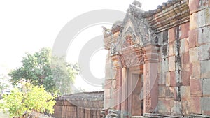 at the ancient Khmer temple Prasat Muang Tam ,Buriram Province, in northeastern Thailand