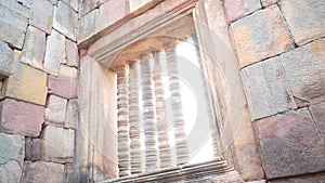 at the ancient Khmer temple Prasat Muang Tam ,Buriram Province, in northeastern Thailand