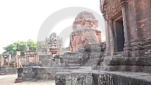 at the ancient Khmer temple Prasat Muang Tam ,Buriram Province, in northeastern Thailand