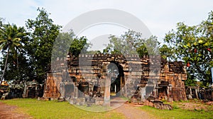 Ancient Khmer temple in Tra Vinh, Vietnam photo