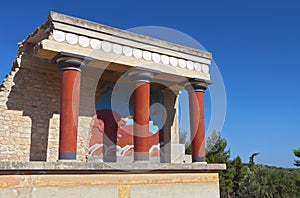 Ancient Knossos palace at Crete island photo