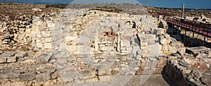 Ancient Kourion World Heritage Archaeological site near Limassol Lemesos, Cyprus. Travel background