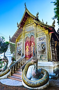 Ancient Lanna Style Church in Ket Karam Temple