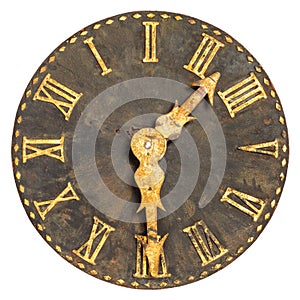 Ancient large church clock face