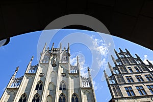 Ancient Late Gothic City Hall, MÃ¼nster, Germany