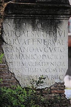 Ancient latin inscription