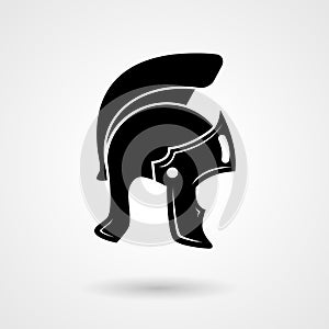 Ancient legionnaire helmet icon logo