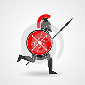 Ancient legionnaire warrior icon photo