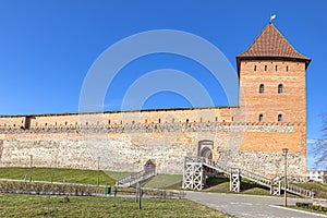 Ancient Lida castle. The city of Lida. Republic of Belarus