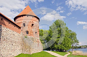 Ancient lithuanian castle Trakai tower
