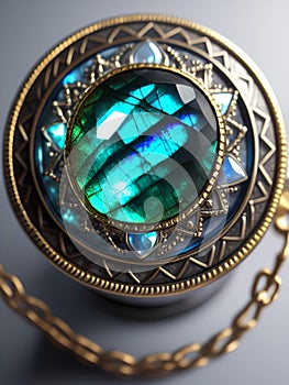 Ancient Looking Mysterious Gemstone jewelry labradorite ai image