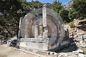 Ancient Lycian City of Arykanda. Overview of the gymnasium complex.