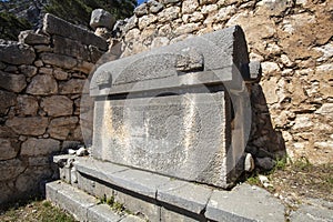 Ancient Lycian City of Arykanda. Overview of the gymnasium complex.