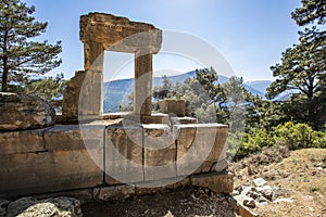 Ancient Lycian City of Arykanda. Overview of the gymnasium complex.