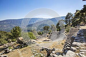 Ancient Lycian City of Arykanda. Overview of the gymnasium complex.