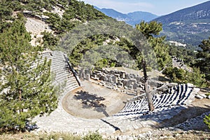 Ancient Lycian City of Arykanda. Overview of the gymnasium complex.