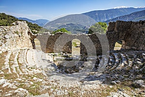 Ancient Lycian City of Arykanda. Overview of the gymnasium complex.