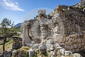 Ancient Lycian City of Arykanda. Overview of the gymnasium complex.