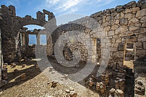 Ancient Lycian City of Arykanda. Overview of the gymnasium complex.