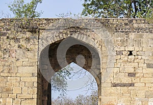 Ancient Malwa and Delhi Sultanate Era Entrance Gate in the Forest