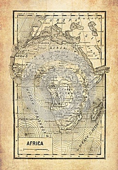 Ancient map of African continent