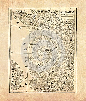 Ancient map of Albania