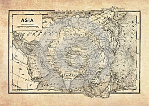 Ancient map of Asian continent