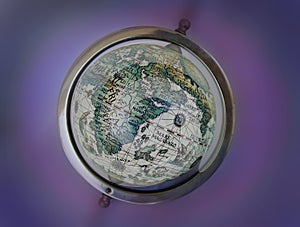 Ancient map globe