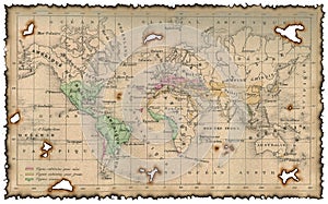 Ancient map of the world