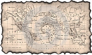 Ancient map of the world