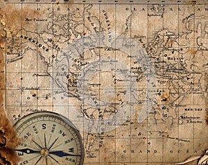 Ancient map of the world.