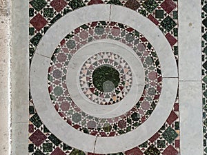 Ancient Marble Cosmatesco floor in Italy