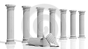 Ancient marble pillars