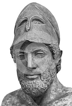 Ancient marble portrait bust of Pericles