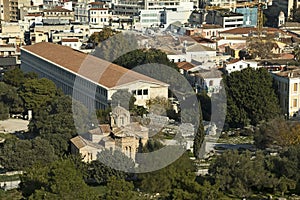 Ancient Market and Old Byzantine Church, Athens, Greece