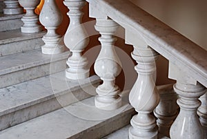 Ancient marmoreal stairs with balusters