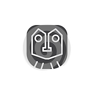 Ancient mask vector icon